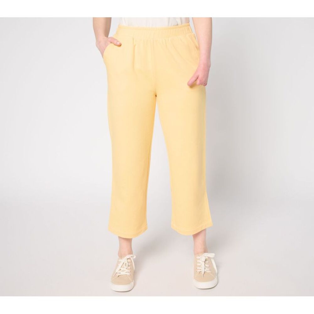 Anybody Women's Pants Sz S French Terry Pockets Sandalwood